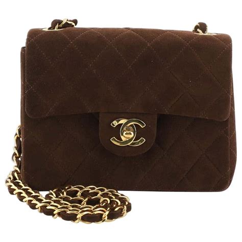 chanel brown purse|vintage brown suede chanel bag.